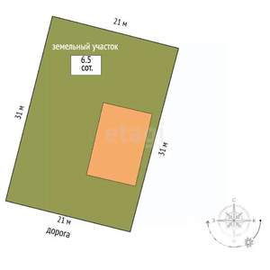 Дача 80м², 2-этажный, участок 7 сот.