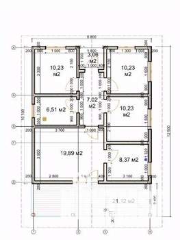 Дом 110м², 1-этажный, участок 8 сот.  
