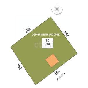 Дача 25м², 2-этажный, участок 7 сот.  