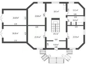 Дом 195м², 2-этажный, участок 15 сот.  