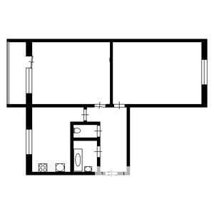 2-к квартира, на длительный срок, 37м2, 1/5 этаж