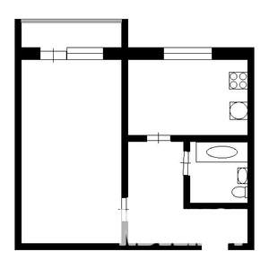 1-к квартира, на длительный срок, 33м2, 1/9 этаж