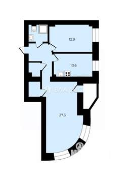 2-к квартира, вторичка, 66м2, 2/14 этаж