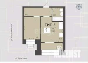 1-к квартира, вторичка, 36м2, 4/9 этаж