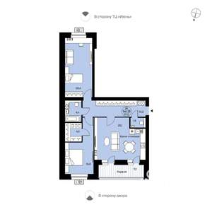 3-к квартира, вторичка, 91м2, 7/14 этаж