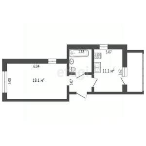 1-к квартира, вторичка, 35м2, 7/9 этаж