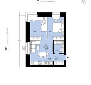 2-к квартира, вторичка, 51м2, 2/12 этаж