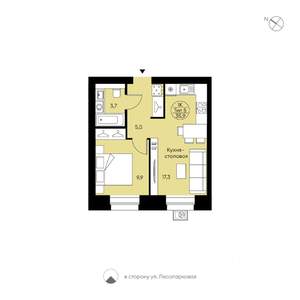 1-к квартира, вторичка, 36м2, 11/12 этаж