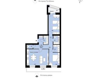 3-к квартира, вторичка, 87м2, 2/14 этаж
