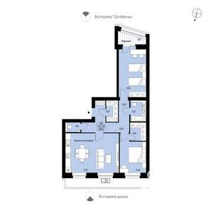 3-к квартира, вторичка, 87м2, 2/14 этаж