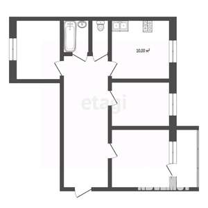 3-к квартира, вторичка, 69м2, 4/9 этаж