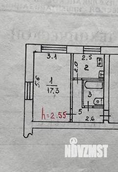 1-к квартира, вторичка, 31м2, 5/5 этаж