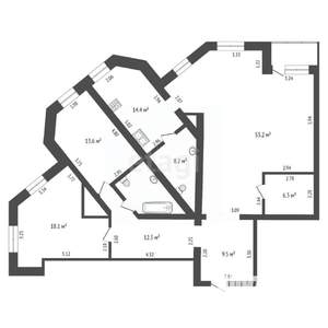 3-к квартира, вторичка, 141м2, 5/7 этаж