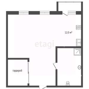 Студия квартира, вторичка, 36м2, 8/10 этаж