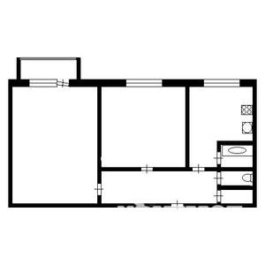 2-к квартира, вторичка, 53м2, 9/9 этаж