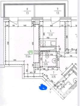 3-к квартира, вторичка, 56м2, 10/14 этаж
