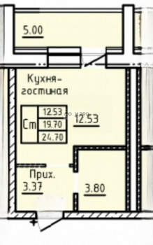 Студия квартира, вторичка, 25м2, 7/11 этаж
