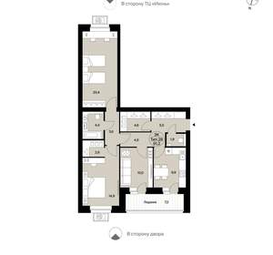 3-к квартира, вторичка, 91м2, 3/14 этаж