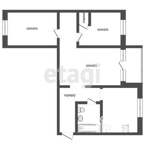 3-к квартира, вторичка, 58м2, 1/5 этаж