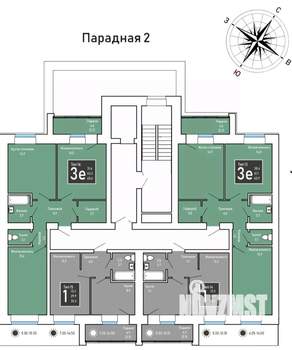 1-к квартира, строящийся дом, 32м2, 8/11 этаж
