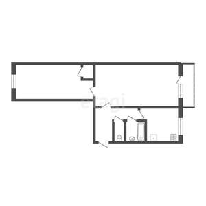2-к квартира, вторичка, 44м2, 4/5 этаж