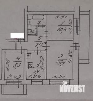 3-к квартира, вторичка, 54м2, 4/5 этаж