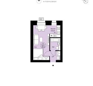 Студия квартира, вторичка, 28м2, 9/12 этаж