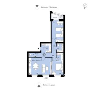 3-к квартира, вторичка, 87м2, 5/14 этаж