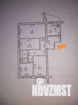 4-к квартира, вторичка, 85м2, 3/9 этаж