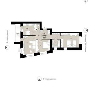 3-к квартира, вторичка, 91м2, 12/14 этаж
