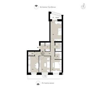 3-к квартира, вторичка, 87м2, 2/14 этаж