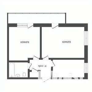 2-к квартира, вторичка, 50м2, 2/4 этаж