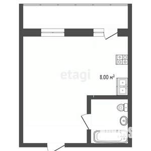 1-к квартира, вторичка, 40м2, 3/12 этаж