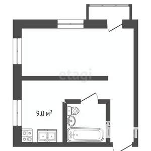 1-к квартира, вторичка, 34м2, 8/9 этаж