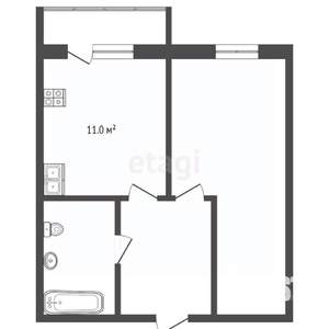 1-к квартира, вторичка, 39м2, 7/9 этаж