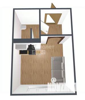 Студия квартира, вторичка, 22м2, 4/10 этаж