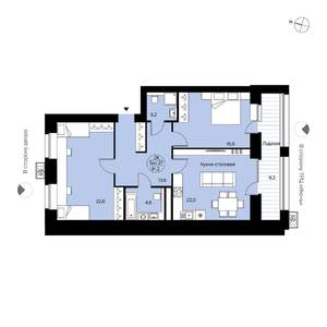 2-к квартира, вторичка, 91м2, 9/14 этаж