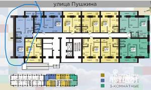 2-к квартира, вторичка, 57м2, 6/13 этаж