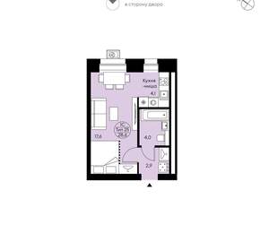 Студия квартира, вторичка, 29м2, 8/12 этаж