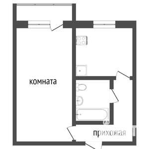 1-к квартира, вторичка, 36м2, 1/9 этаж