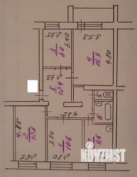 4-к квартира, вторичка, 74м2, 4/5 этаж