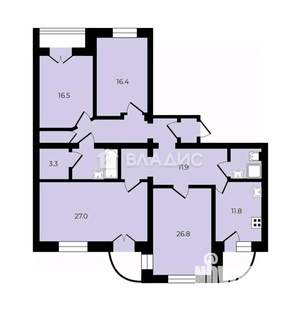 4-к квартира, вторичка, 133м2, 3/5 этаж