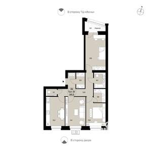 3-к квартира, вторичка, 87м2, 6/14 этаж