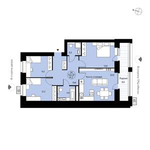2-к квартира, вторичка, 91м2, 9/14 этаж