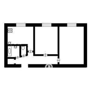 2-к квартира, вторичка, 44м2, 4/4 этаж