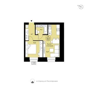 1-к квартира, вторичка, 38м2, 12/12 этаж
