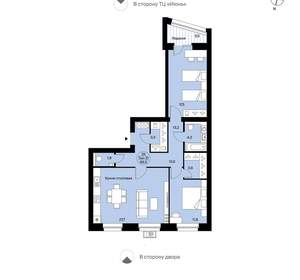 3-к квартира, вторичка, 87м2, 4/14 этаж