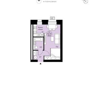 Студия квартира, вторичка, 29м2, 8/12 этаж