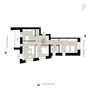 3-к квартира, вторичка, 91м2, 8/14 этаж