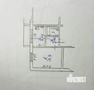 1-к квартира, вторичка, 30м2, 7/9 этаж